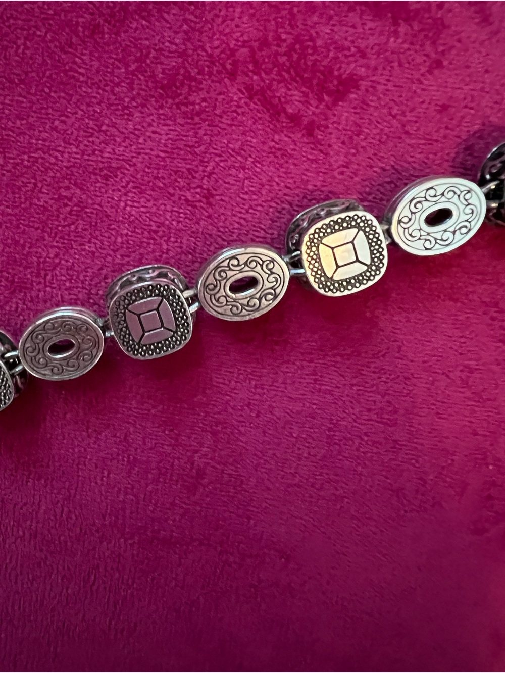 Brighton Silver-Tone Faceted Crystal Link Bracelet - Picture 5 of 6